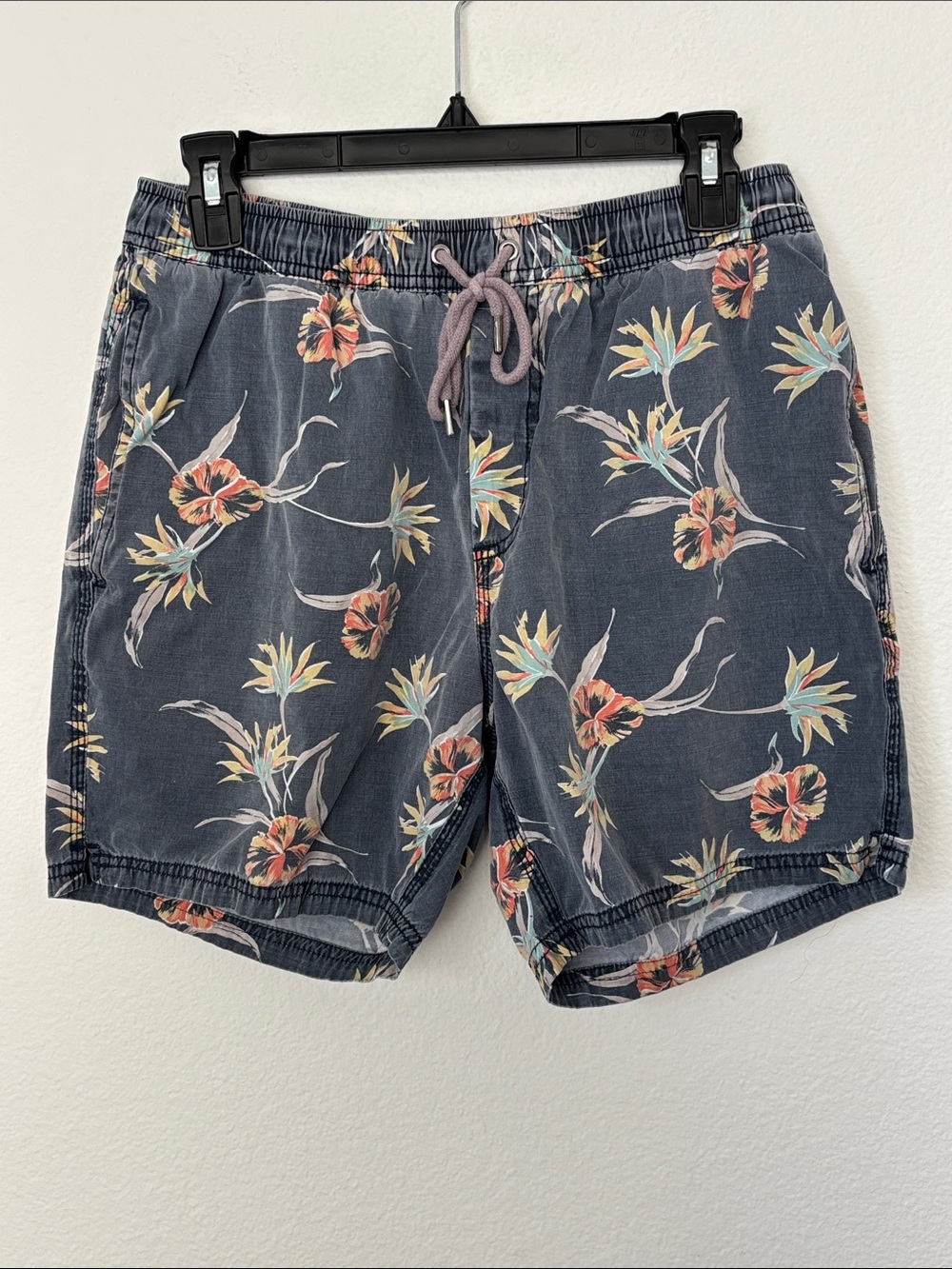 7 Diamonds Navy Floral Summer Beach Casual Shorts